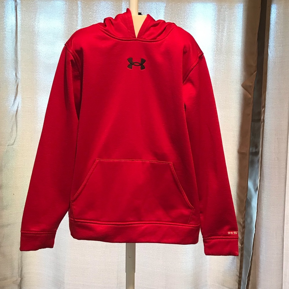 Under Armour boys hoodie red with grey hoodie xl